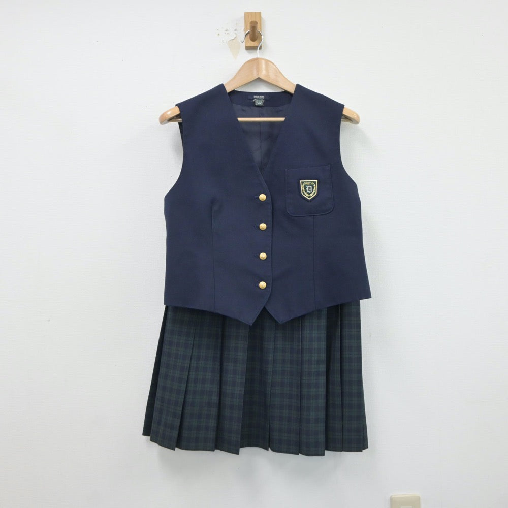 【中古】宮城県 仙台白百合高等学校 女子制服 4点（ブレザー・ベスト・スカート）sf017442