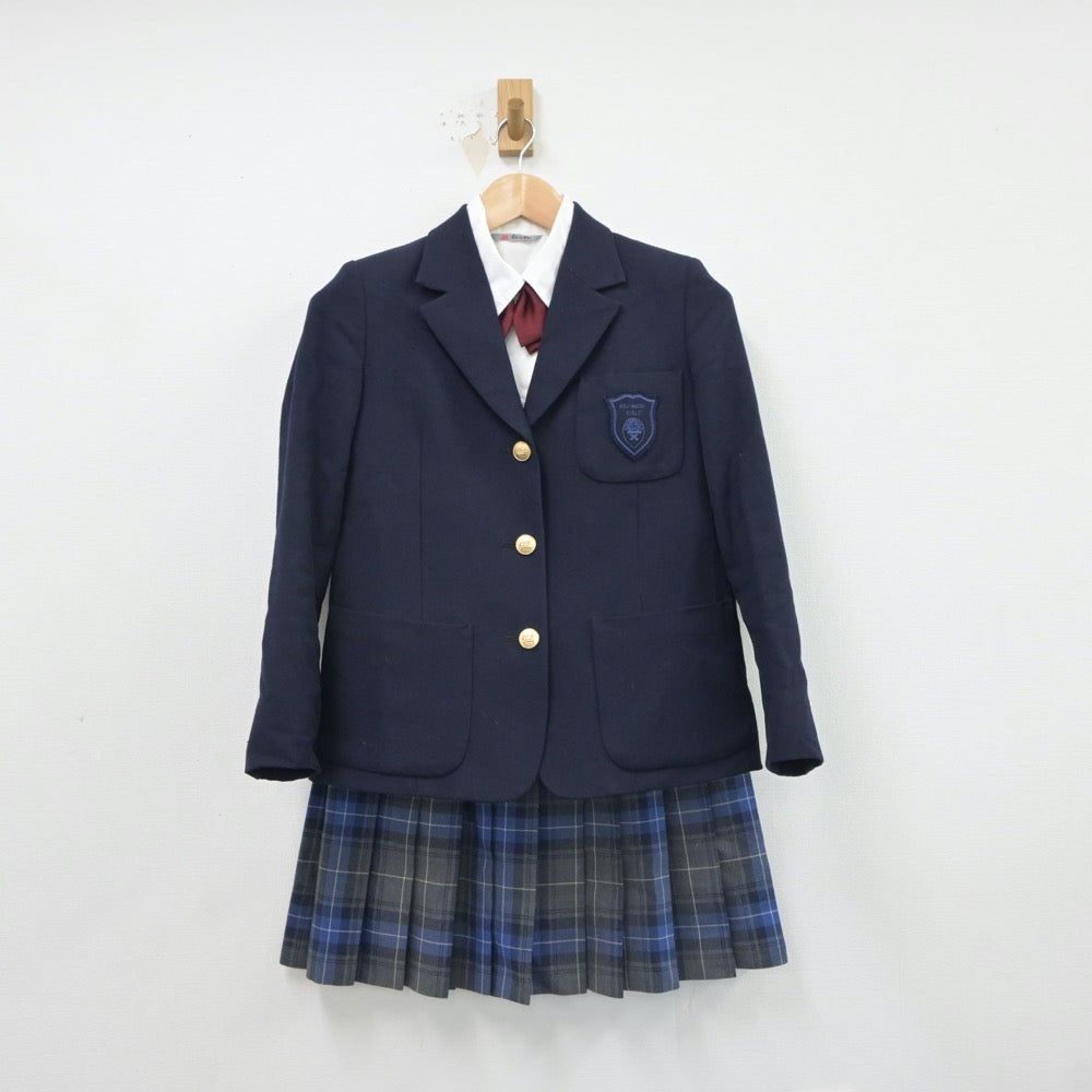 【中古】東京都 麹町学園女子中等部 女子制服 6点（ブレザー・シャツ・ニット・スカート）sf017443