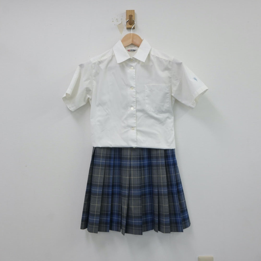 【中古】東京都 麹町学園女子中等部 女子制服 4点（シャツ・ニットベスト・スカート）sf017444