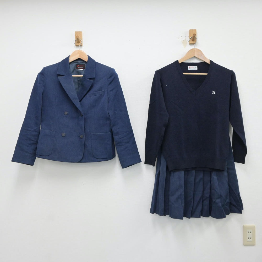 【中古】長崎県 長崎県立長崎北高等学校 女子制服 3点（ブレザー・ニット・スカート）sf017447