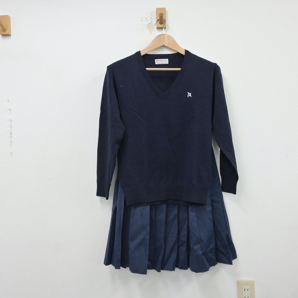 【中古】長崎県 長崎県立長崎北高等学校 女子制服 3点（ブレザー・ニット・スカート）sf017447