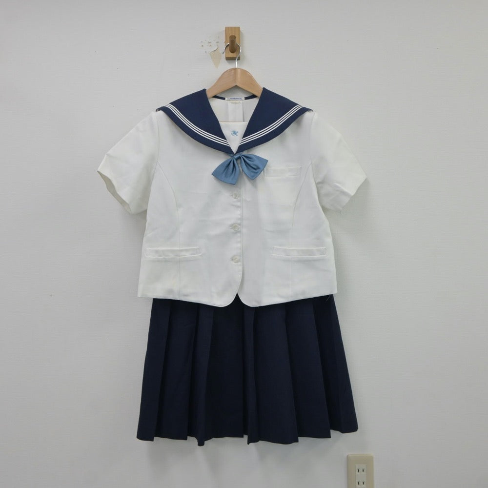 【中古】静岡県 磐田北高等学校 女子制服 4点（セーラー服・スカート）sf017452