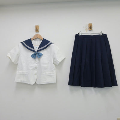 【中古】静岡県 磐田北高等学校 女子制服 4点（セーラー服・スカート）sf017452