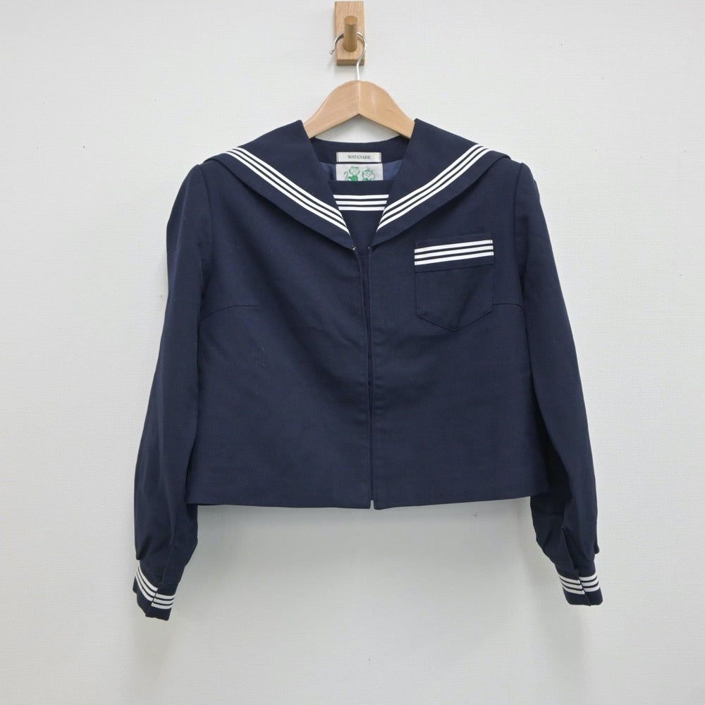 【中古】静岡県 磐田城山中学校 女子制服 2点（セーラー服・スカート）sf017456