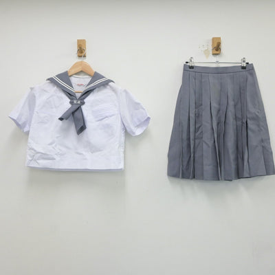 【中古】宮城県 日大桜丘高等学校 女子制服 3点（セーラー服・スカート）sf017458