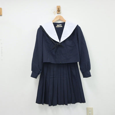 【中古】愛知県 名古屋市立菊井中学校 女子制服 3点（セーラー服・スカート）sf017467