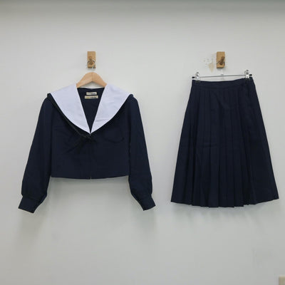 【中古】愛知県 名古屋市立菊井中学校 女子制服 3点（セーラー服・スカート）sf017467