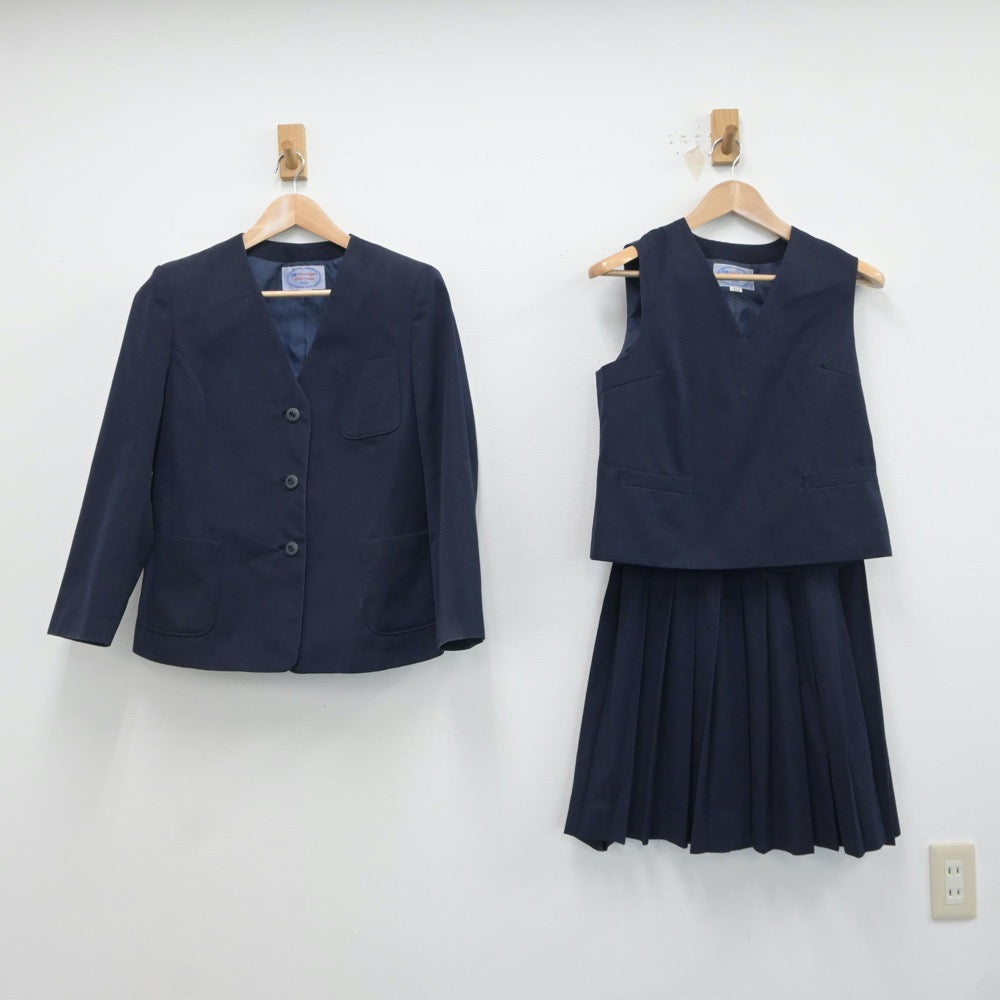 【中古】栃木県 高林中学校 女子制服 3点（ブレザー・ベスト・スカート）sf017480