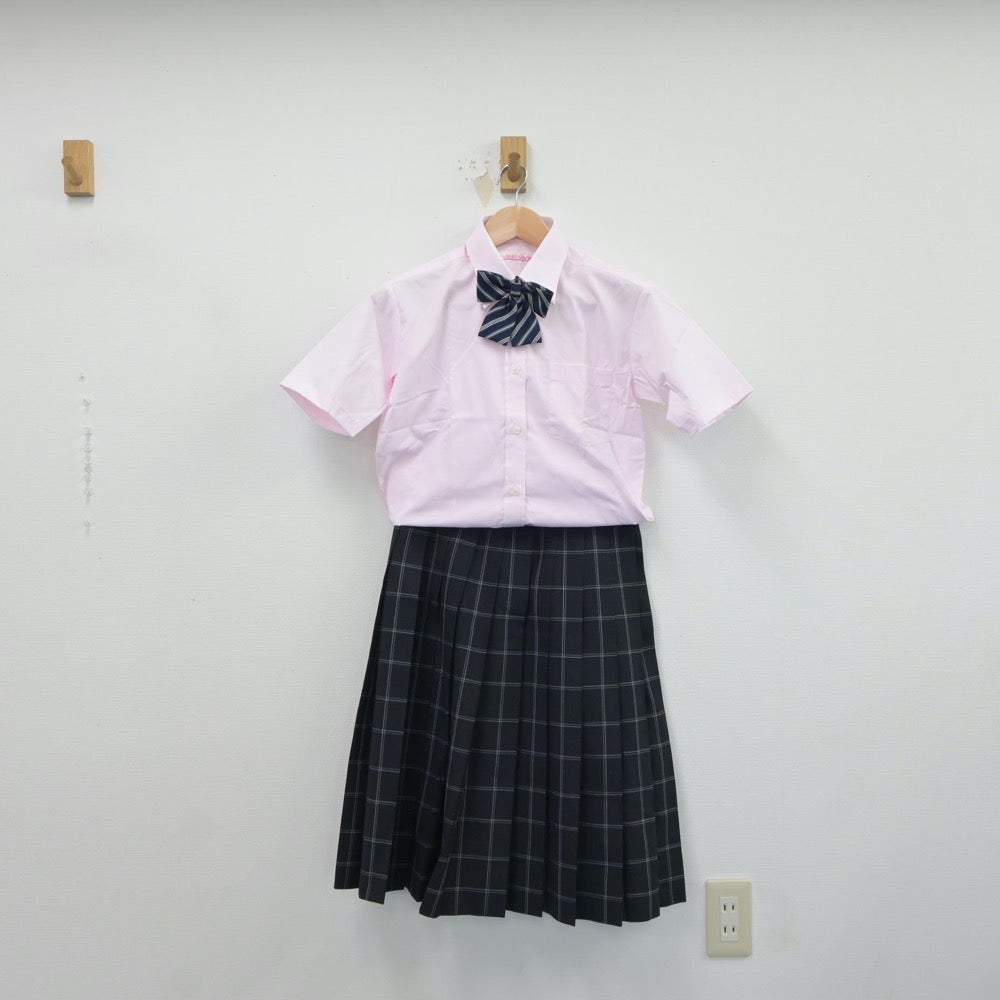 【中古】東京都 稔ケ丘高等学校 女子制服 3点（シャツ・スカート）sf017485