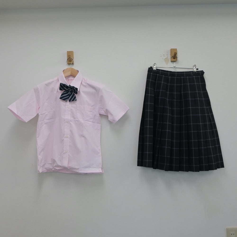 【中古】東京都 稔ケ丘高等学校 女子制服 3点（シャツ・スカート）sf017485