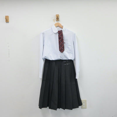 【中古】兵庫県 明石城西高等学校 女子制服 5点（ブレザー・シャツ・ニット・スカート）sf017488