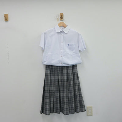 【中古】兵庫県 明石城西高等学校 女子制服 3点（シャツ・スカート）sf017489