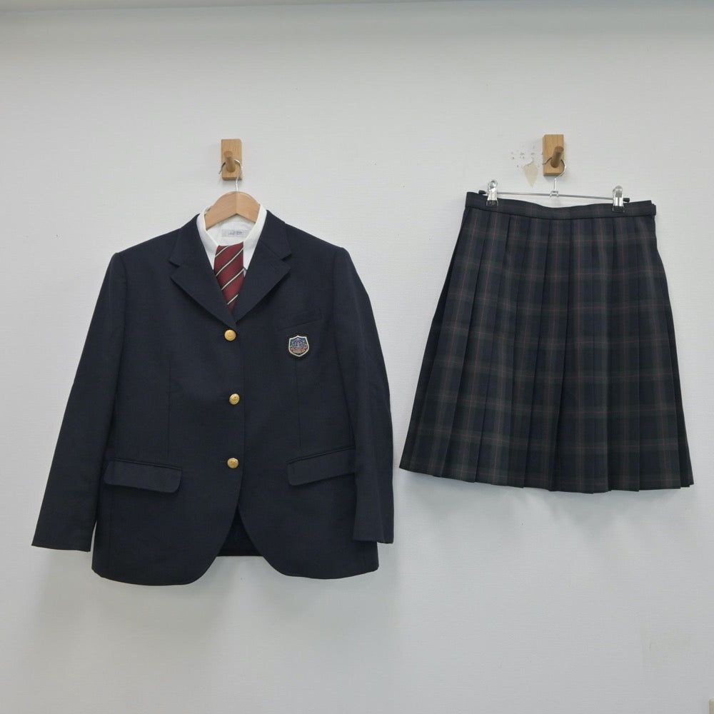 【中古】愛知県 誉高等学校 女子制服 4点（ブレザー・シャツ・スカート）sf017491