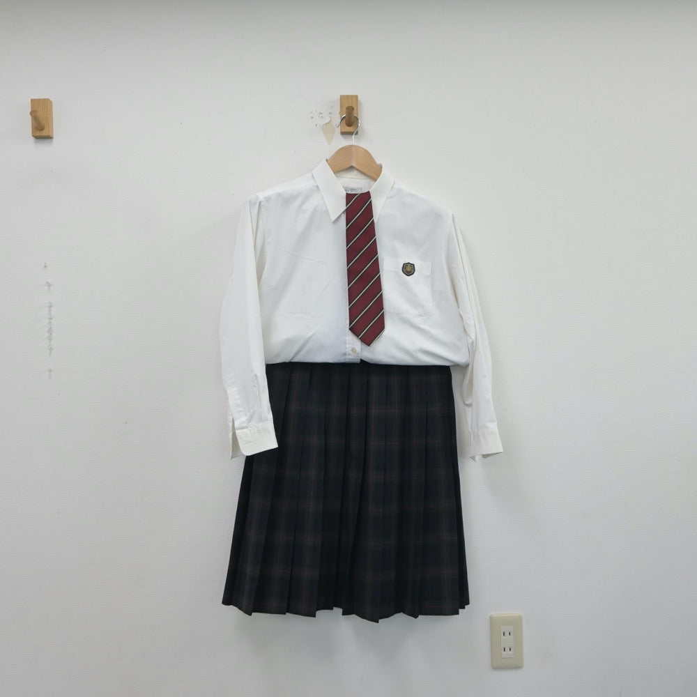 【中古】愛知県 誉高等学校 女子制服 4点（ブレザー・シャツ・スカート）sf017491