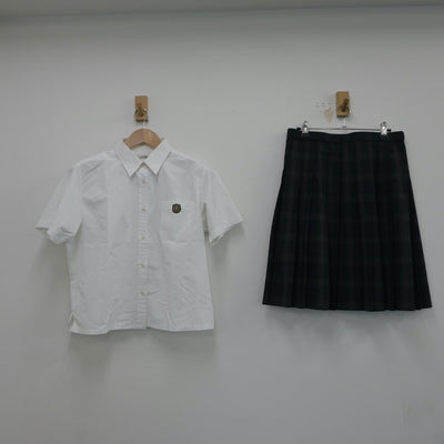 【中古】愛知県 誉高等学校 女子制服 2点（シャツ・スカート）sf017492