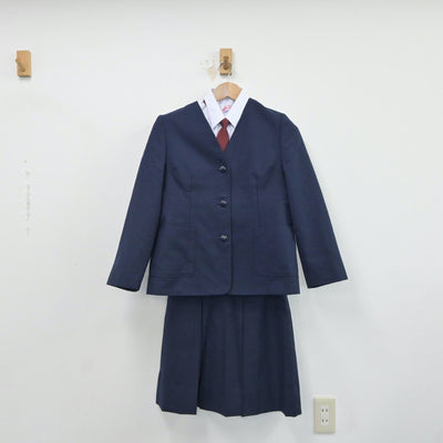 【中古】埼玉県 南中学校 女子制服 4点（ブレザー・シャツ・スカート）sf017496