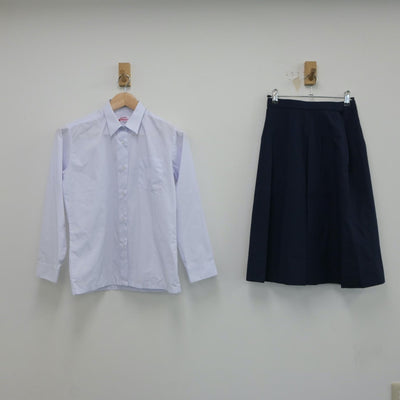 【中古】埼玉県 吉川市立南中学校 女子制服 2点（シャツ・スカート）sf017498