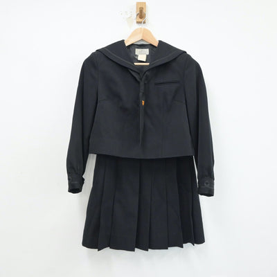 【中古】栃木県 矢坂東高等学校 女子制服 3点（セーラー服・スカート）sf017503