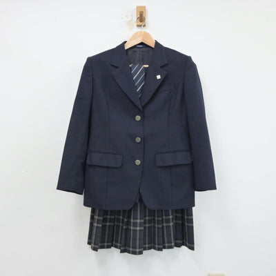 【中古】東京都 都立美原高等学校 女子制服 4点（ブレザー・スカート）sf017504