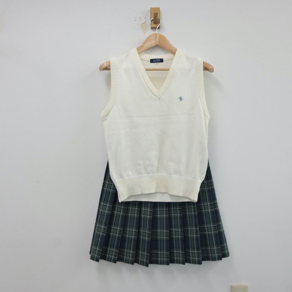 中古制服】東京都 都立美原高等学校 女子制服 4点（ニットベスト