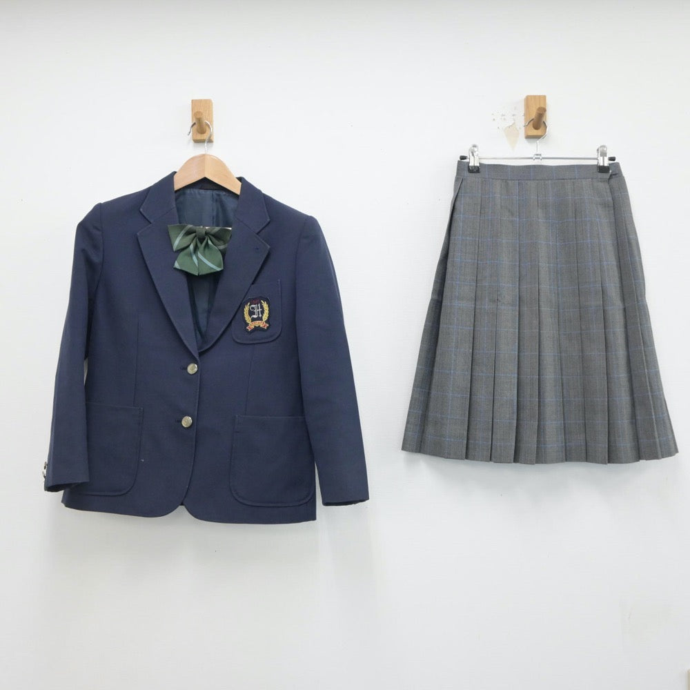 【中古】東京都 大田区立羽田中学校 女子制服 4点（ブレザー・スカート）sf017507