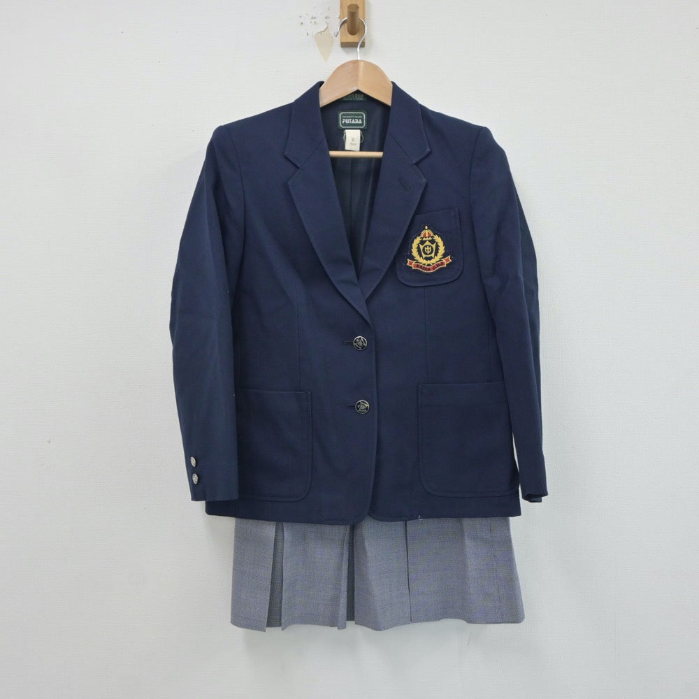 【中古】京都府 京都市立花山中学校 女子制服 3点（ブレザー・スカート）sf017509