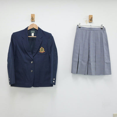 【中古】京都府 京都市立花山中学校 女子制服 3点（ブレザー・スカート）sf017509