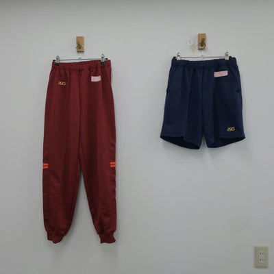 【中古】長崎県 諫早高等学校 女子制服 3点（ジャージ 上・ジャージ 下・体操服 下）sf017512