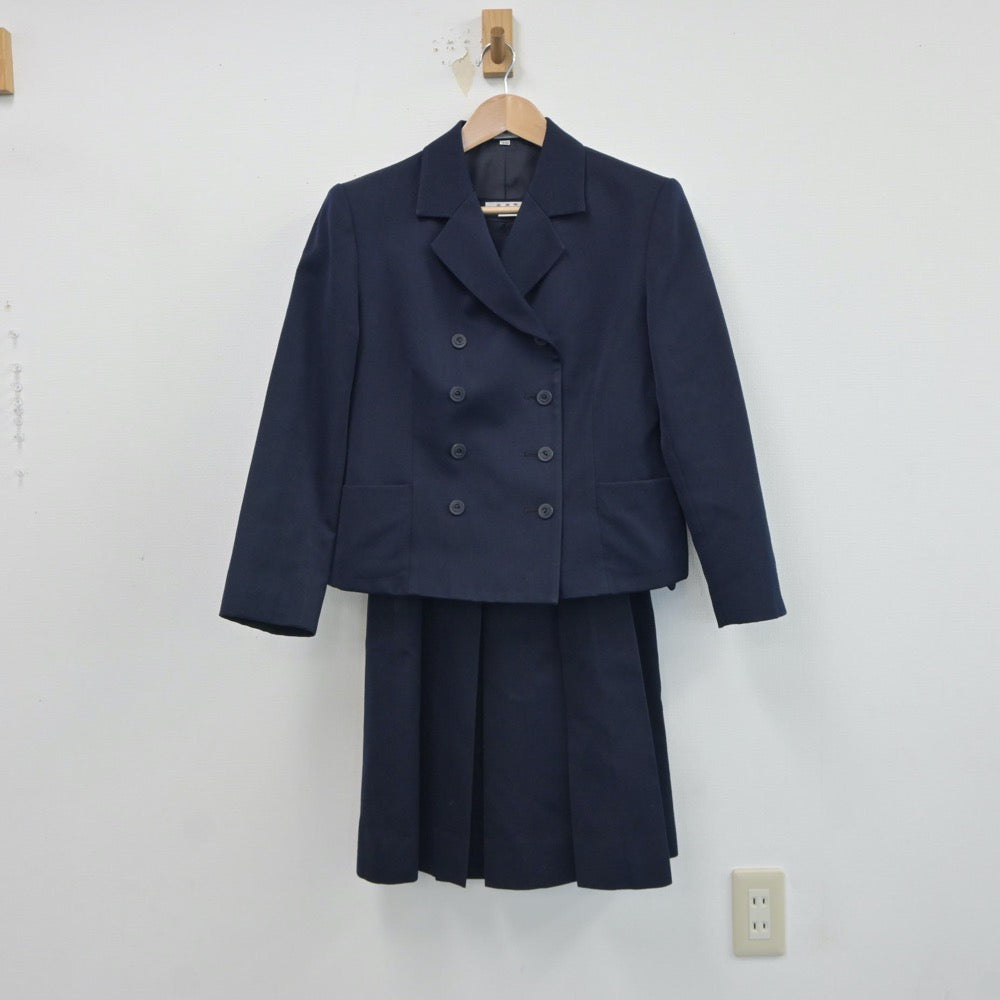 【中古】長崎県 諫早高等学校 女子制服 2点（ブレザー・ジャンパースカート）sf017513