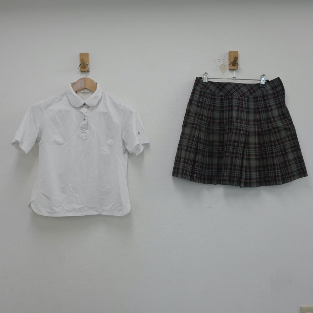 【中古】群馬県 高崎健康福祉大学高橋高等学校 女子制服 2点（シャツ・スカート）sf017524