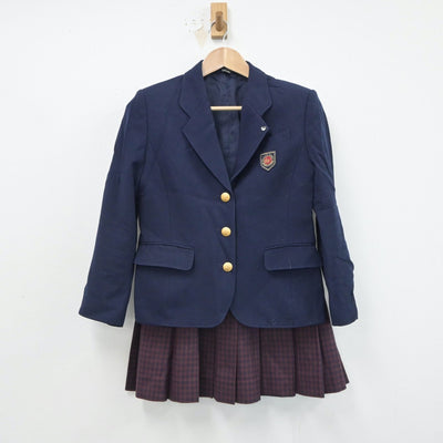 【中古】群馬県 高崎健康福祉大学高橋高等学校 女子制服 4点（ブレザー・スカート）sf017525