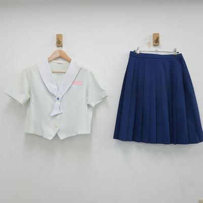 【中古】長崎県 真城中学校 女子制服 3点（セーラー服・スカート）sf017550