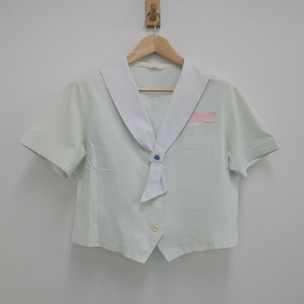 【中古】長崎県 真城中学校 女子制服 3点（セーラー服・スカート）sf017550