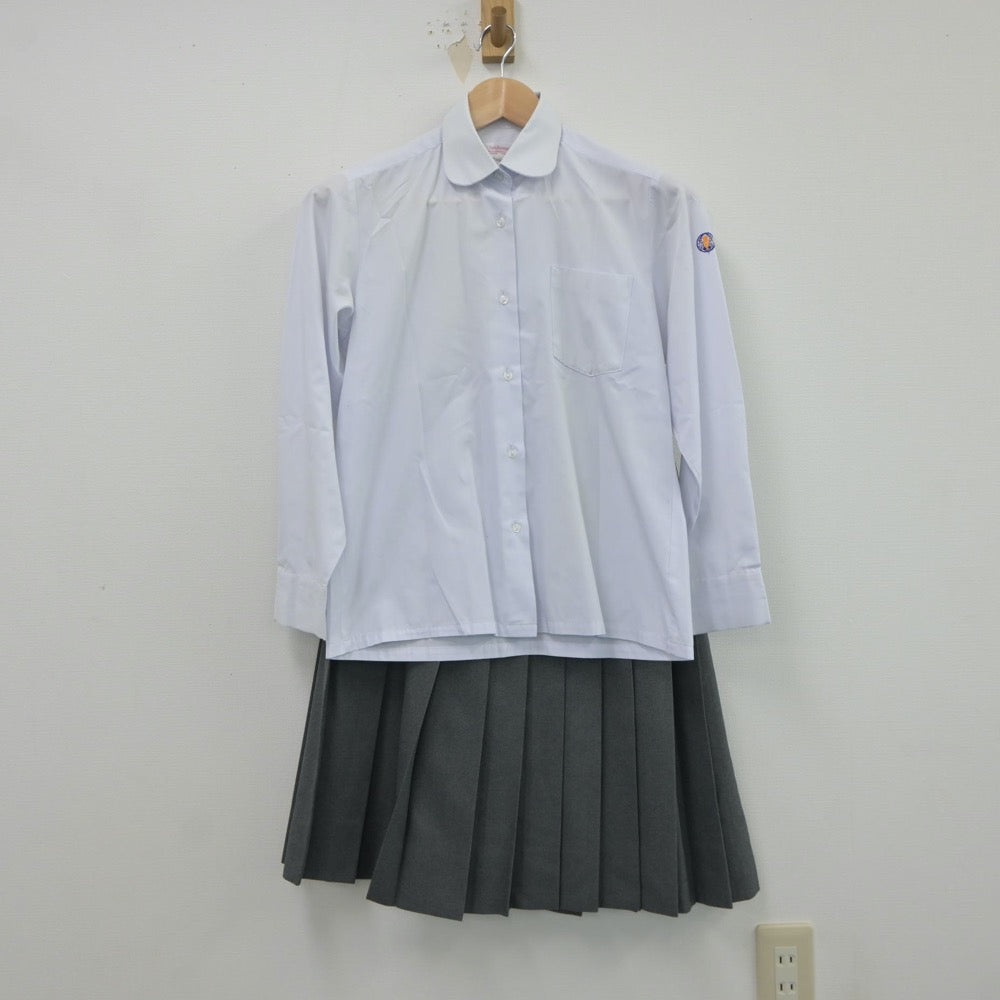 【中古】長崎県 真城中学校 女子制服 3点（ブレザー・シャツ・スカート）sf017552