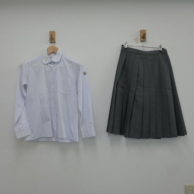 【中古】長崎県 真城中学校 女子制服 3点（ブレザー・シャツ・スカート）sf017552