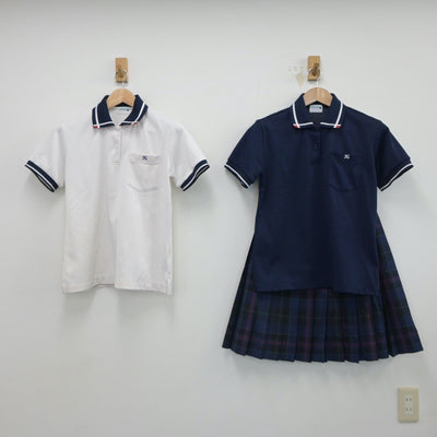 【中古】熊本県 熊本中央高等学校 女子制服 3点（シャツ・スカート）sf017570