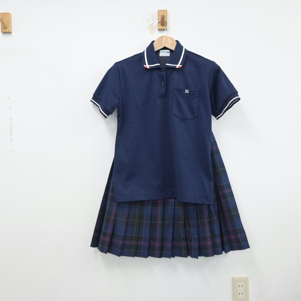 【中古】熊本県 熊本中央高等学校 女子制服 3点（シャツ・スカート）sf017570