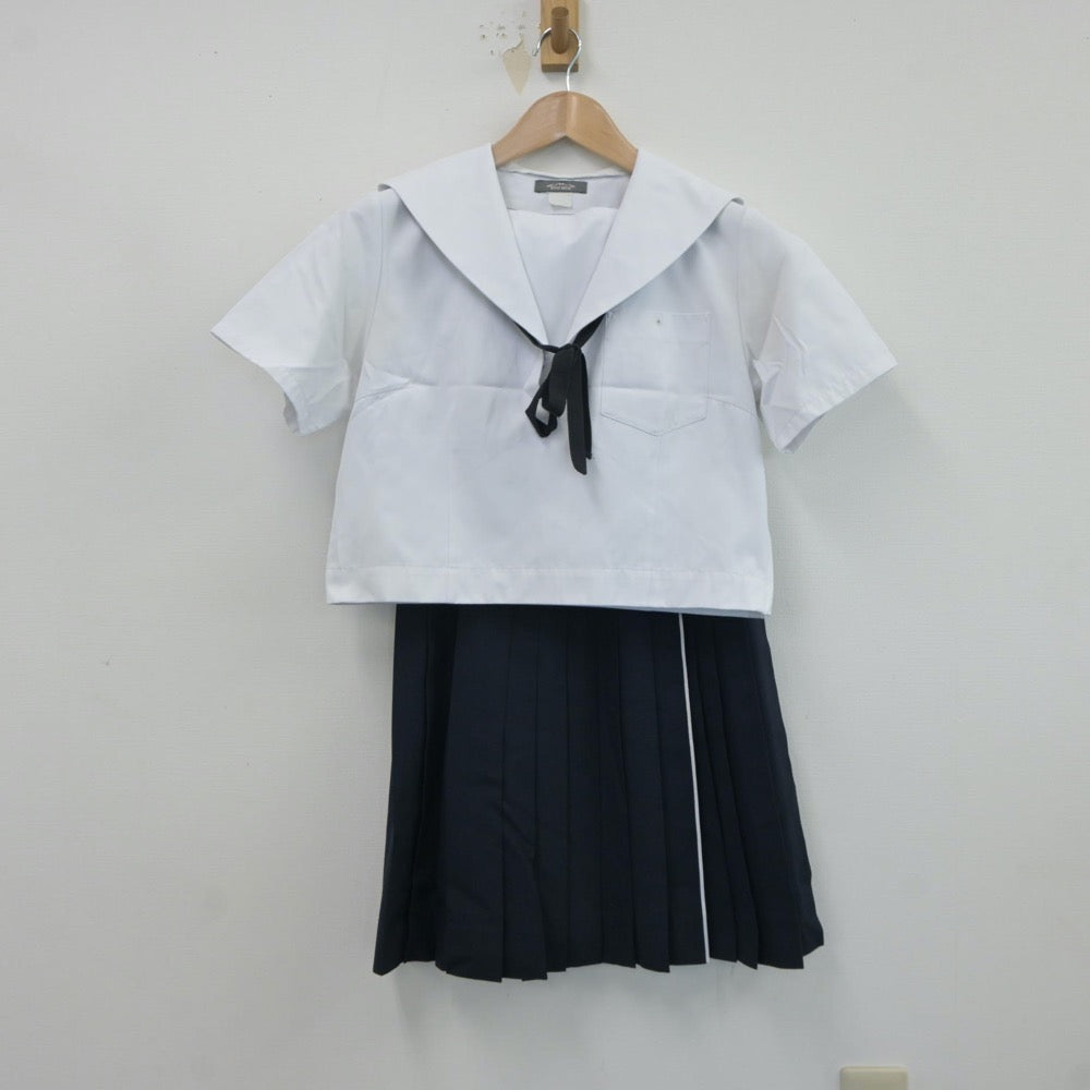 【中古】愛知県 菊里高等学校 女子制服 4点（セーラー服・スカート）sf017573