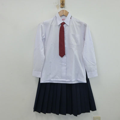 【中古】三重県 五十鈴川中学校 女子制服 3点（シャツ・スカート）sf017576