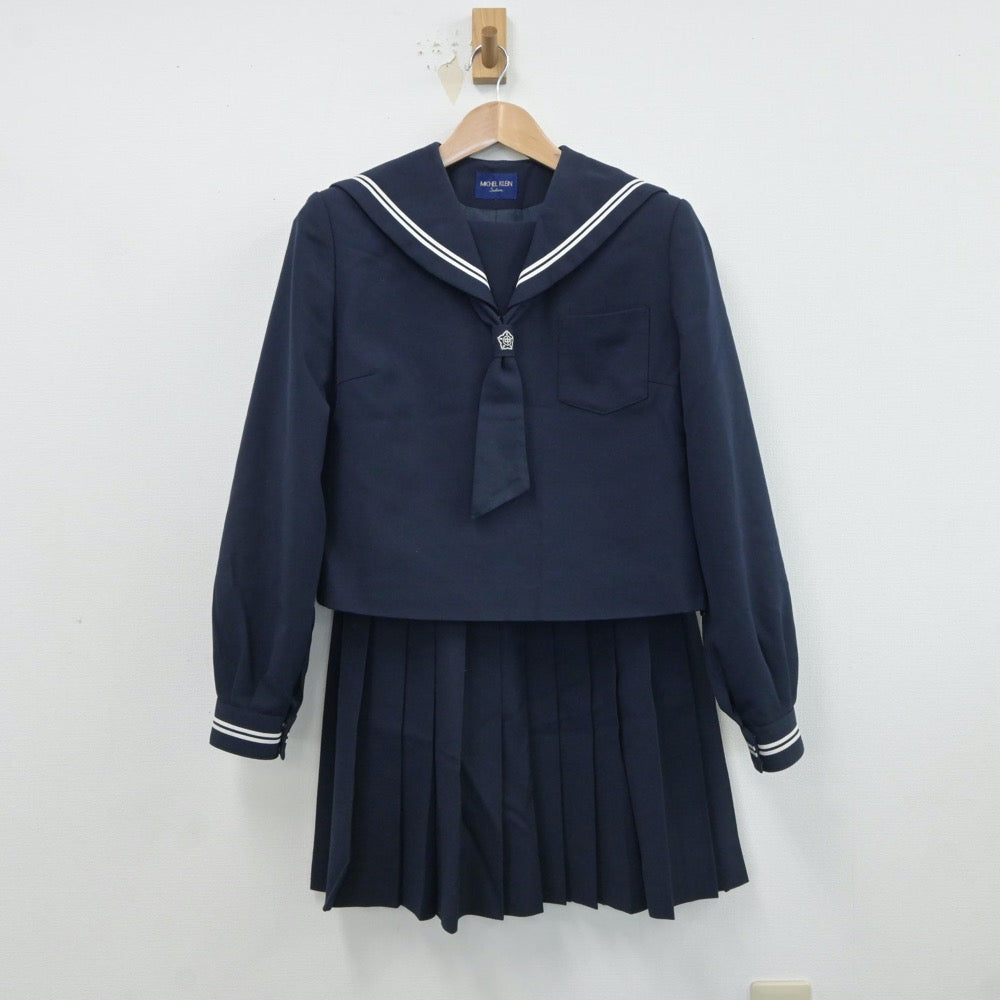 【中古】鳥取県 河北中学校 女子制服 3点（セーラー服・スカート）sf017577