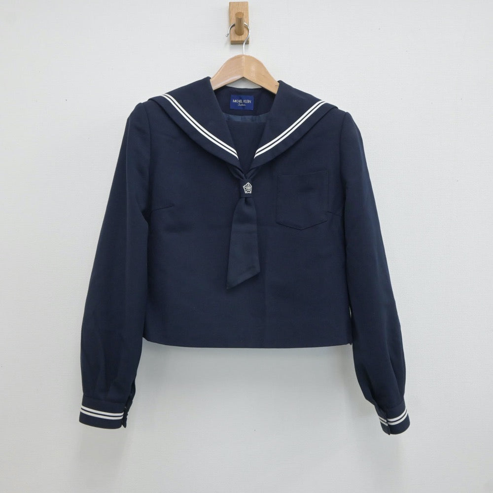 【中古】鳥取県 河北中学校 女子制服 3点（セーラー服・スカート）sf017577