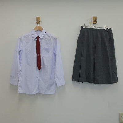 【中古】千葉県 波岡中学校 女子制服 4点（ブレザー・シャツ・スカート）sf017584