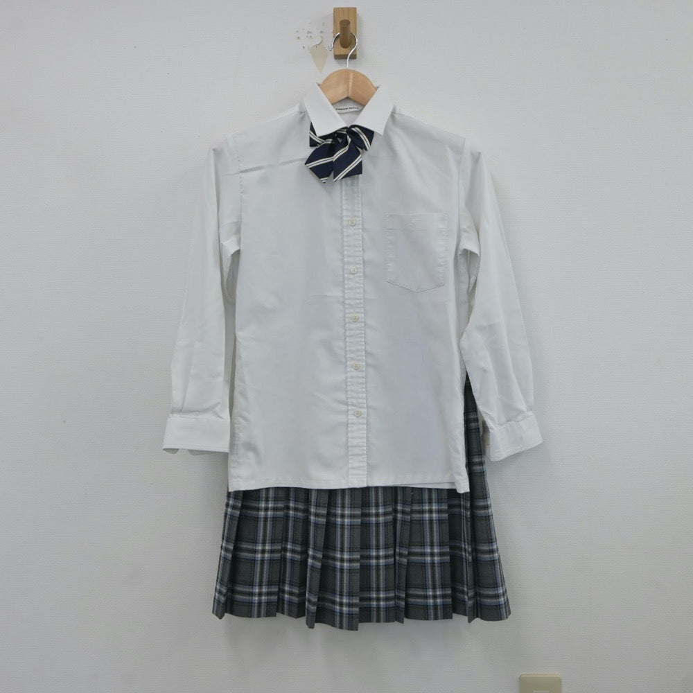 【中古】東京都 私立成立学園中学校 女子制服 3点（シャツ・スカート）sf017586