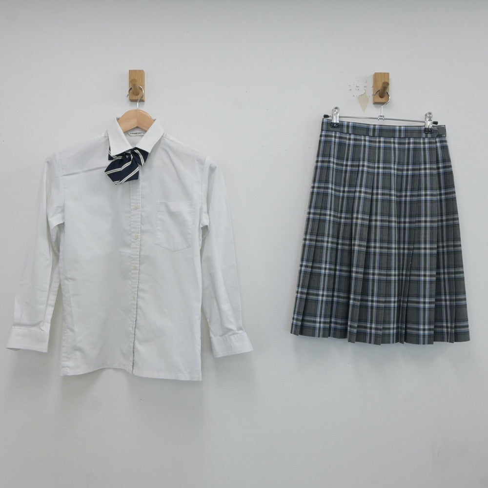 【中古】東京都 私立成立学園中学校 女子制服 3点（シャツ・スカート）sf017586