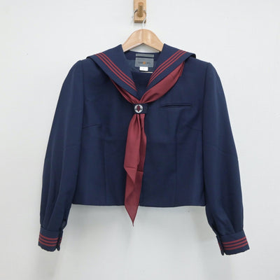 【中古】埼玉県 大谷中学校 女子制服 4点（セーラー服・ジャンパースカート・ニット）sf017592