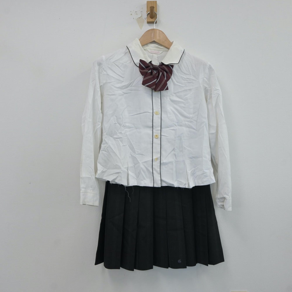 【中古】長崎県 私立長崎玉成高等学校 女子制服 4点（ブレザー・シャツ・スカート）sf017598