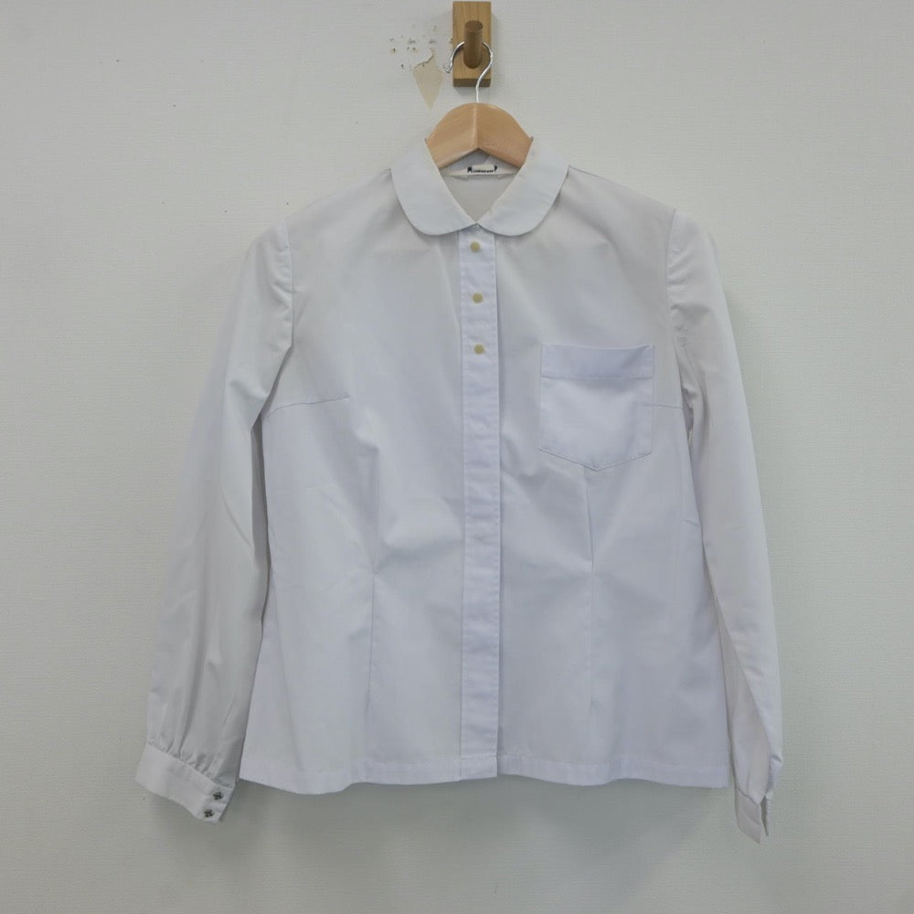 【中古】熊本県 帯山中学校 女子制服 2点（シャツ・ジャンパースカート）sf017606