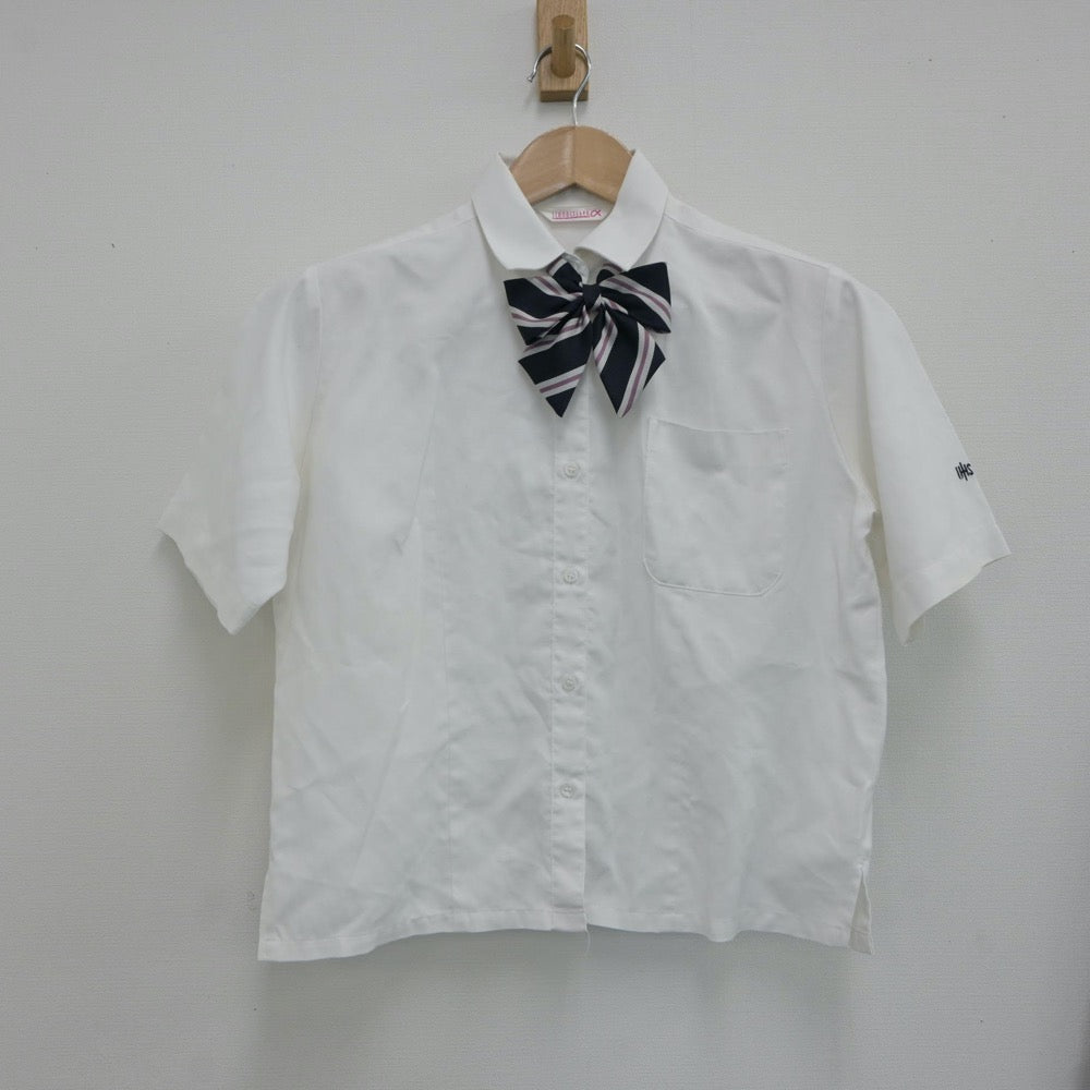 【中古】島根県 松徳学院高等学校 女子制服 4点（シャツ・ニットベスト・スカート）sf017615