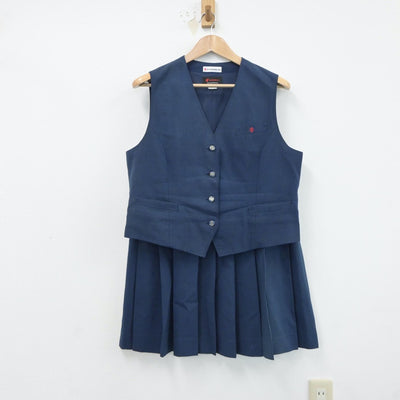 【中古】愛知県 中川商業高等学校 女子制服 2点（ベスト・スカート）sf017617