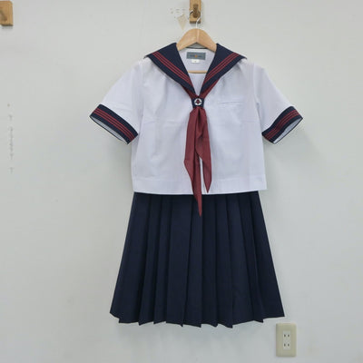 【中古】埼玉県 上尾市立大谷中学校 女子制服 4点（セーラー服・スカート）sf017623